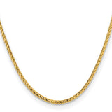 14K 18 inch 3mm Franco with Fancy Lobster Clasp Chain FRA100