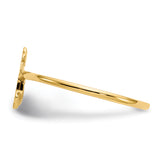 14k Polished Cross Ring K5726