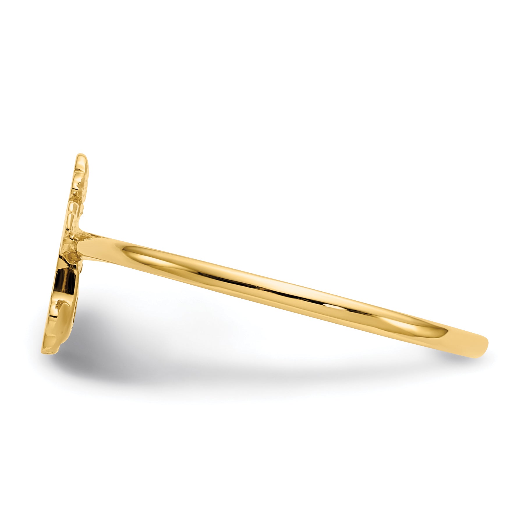 14k Polished Cross Ring K5726