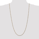 14K 10 inch  1.8mm Diamond-cut Milano Rope with Lobster Clasp Anklet MIL030