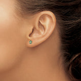 Inverness 14k December Blue Crystal Birthstone Flower Post Piercing Earrings 792E