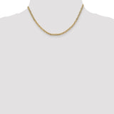 14K 10 inch 3.2mm Semi-Solid Anchor with Lobster Clasp Anklet BC122