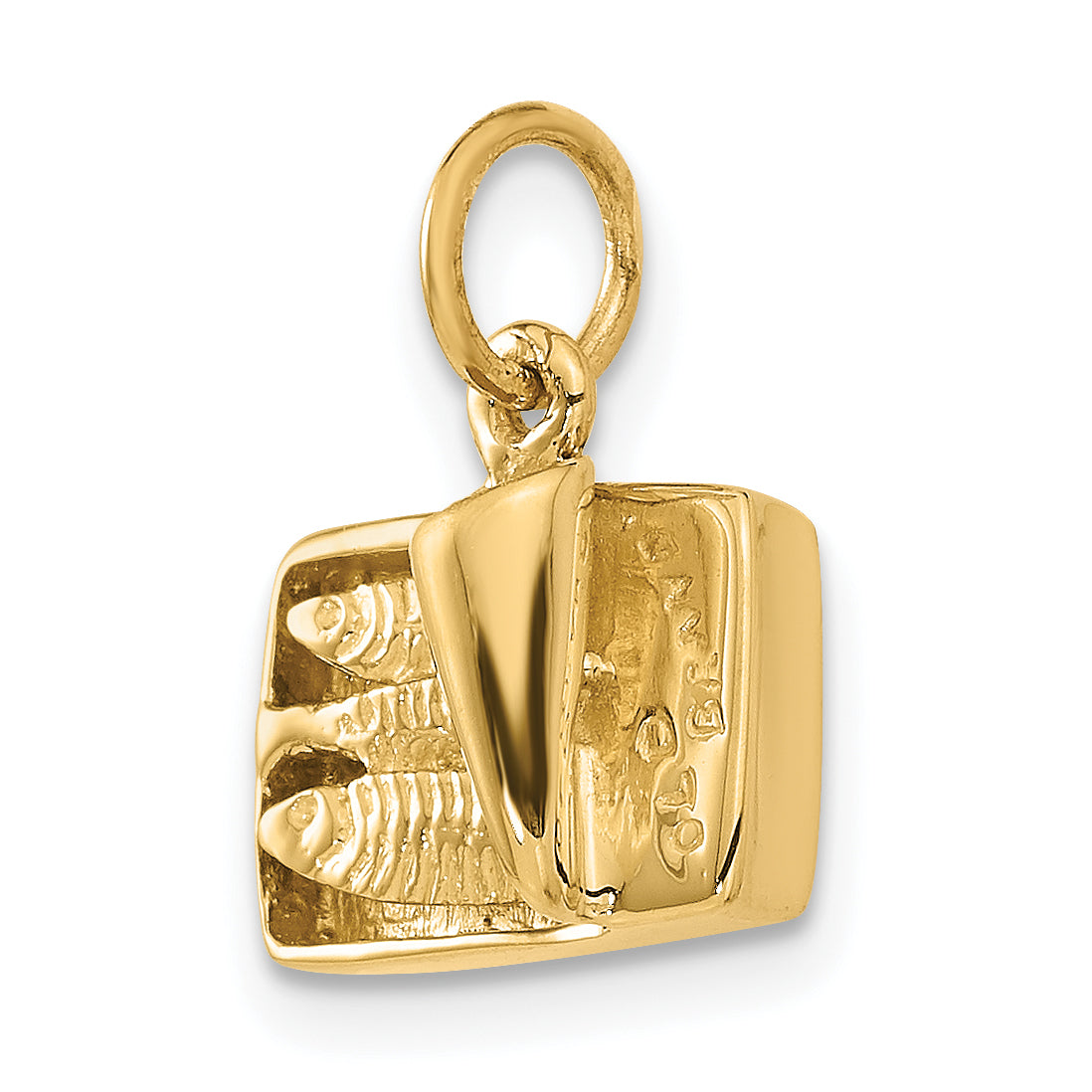 14K 3-D Sardine Can Charm A0290