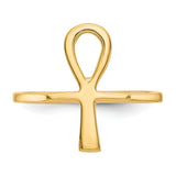 14k Polished Ankh Egyptian Cross Ring R1322
