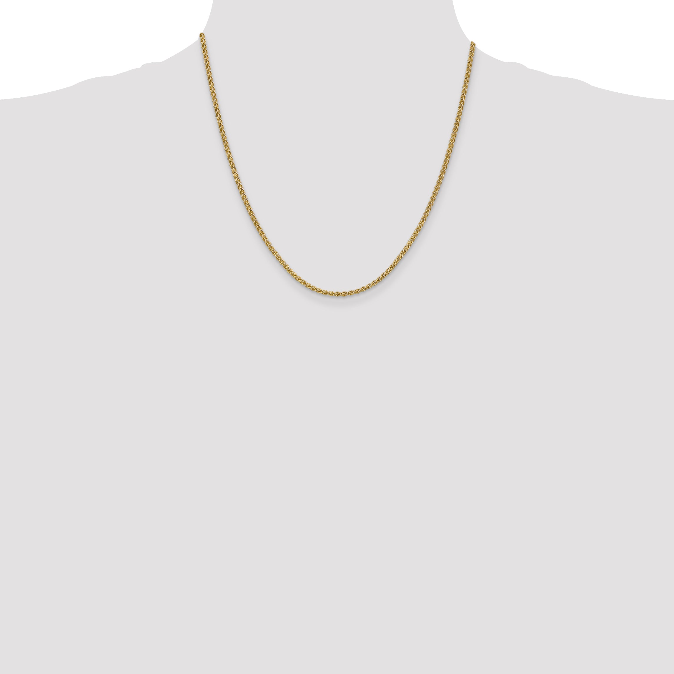 14K 14 inch 2.1mm Spiga with Lobster Clasp Chain PEN13