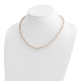 14k 6-7mm White Round Akoya Saltwater Cultured Pearl 16 inch Necklace PL60AA