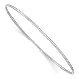 14k White Gold Polished 1.50mm Slip-on Round Bangle Bracelet DB631