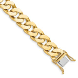 14K 20 inch 11.6mm Hand Polished Fancy Link with Box Catch Chain LK139