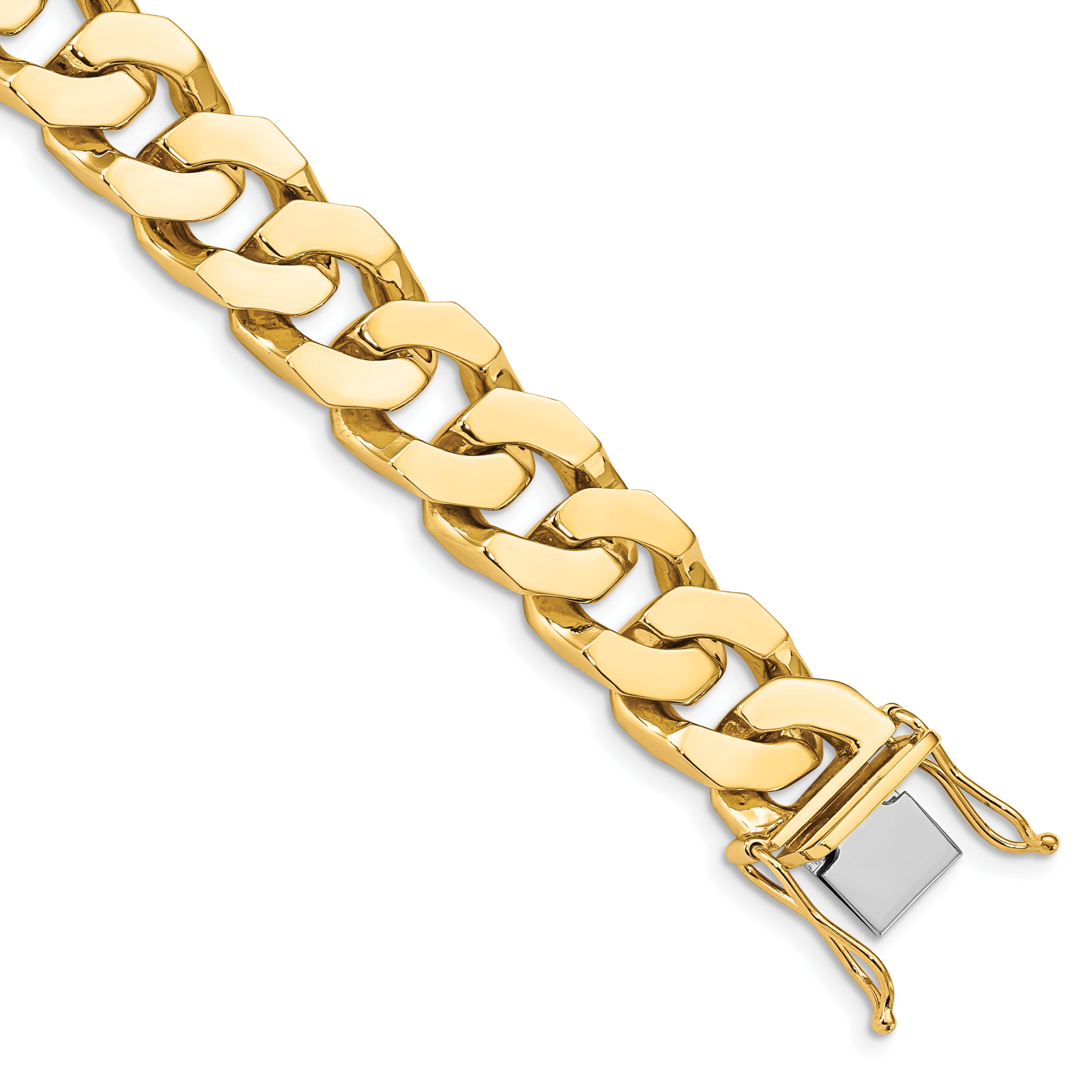 14K 20 inch 11.6mm Hand Polished Fancy Link with Box Catch Chain LK139