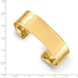 14k 18.5mm Polished Cuff Bangle Bracelet DB560