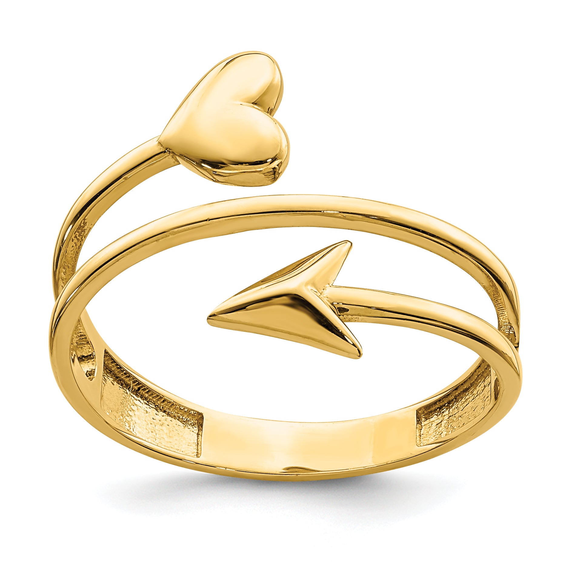 14K Heart and Arrow Ring R653
