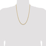 14K 26 inch 3.25mm Diamond-cut Rope with Lobster Clasp Chain 024L