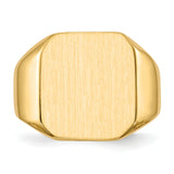 14k 15.0x17.0mm Octagon Closed Back Mens Signet Ring RS334