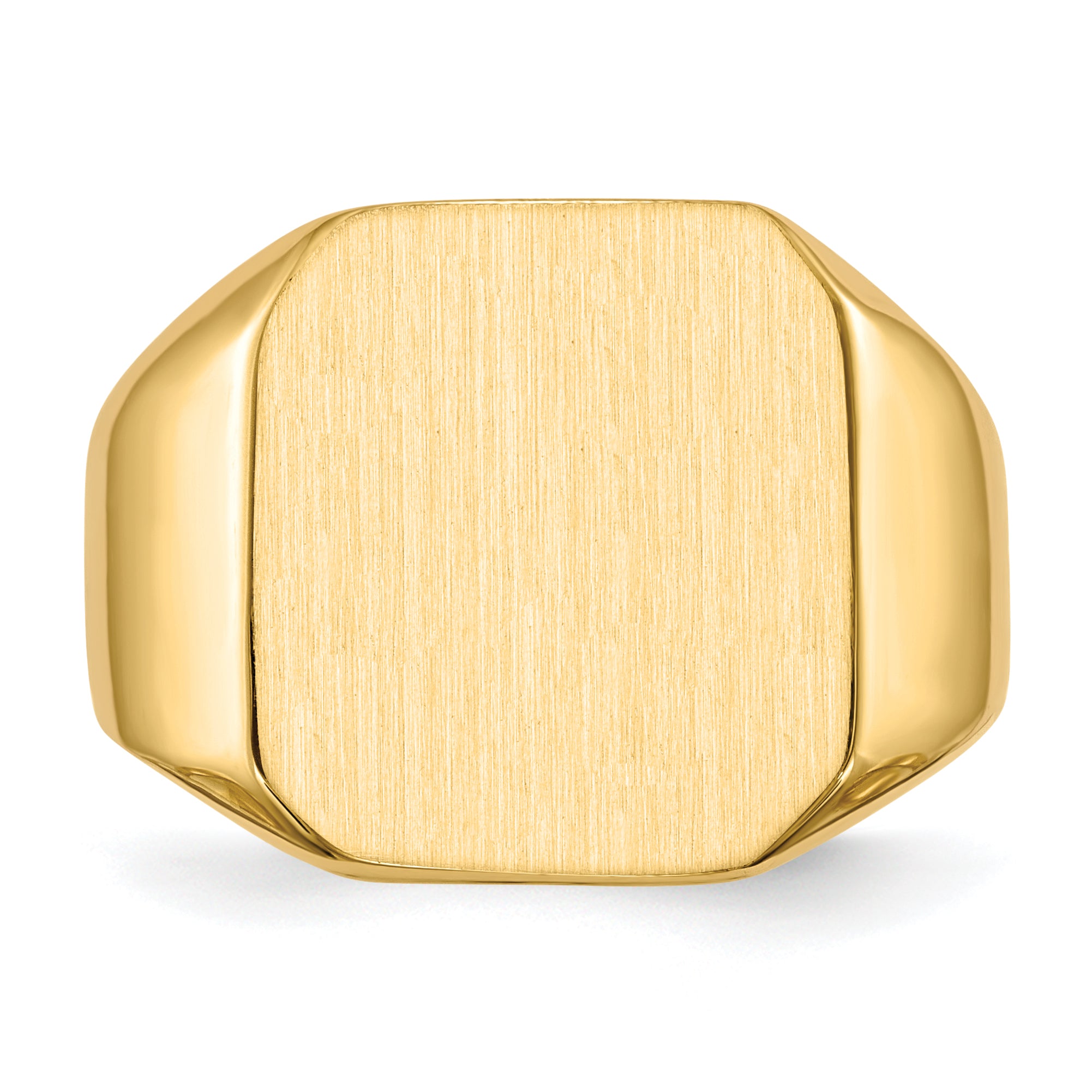 14k 15.0x17.0mm Octagon Closed Back Mens Signet Ring RS334