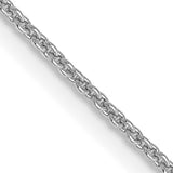 14K White Gold 14 inch .9mm Cable with Lobster Clasp Chain PEN75L