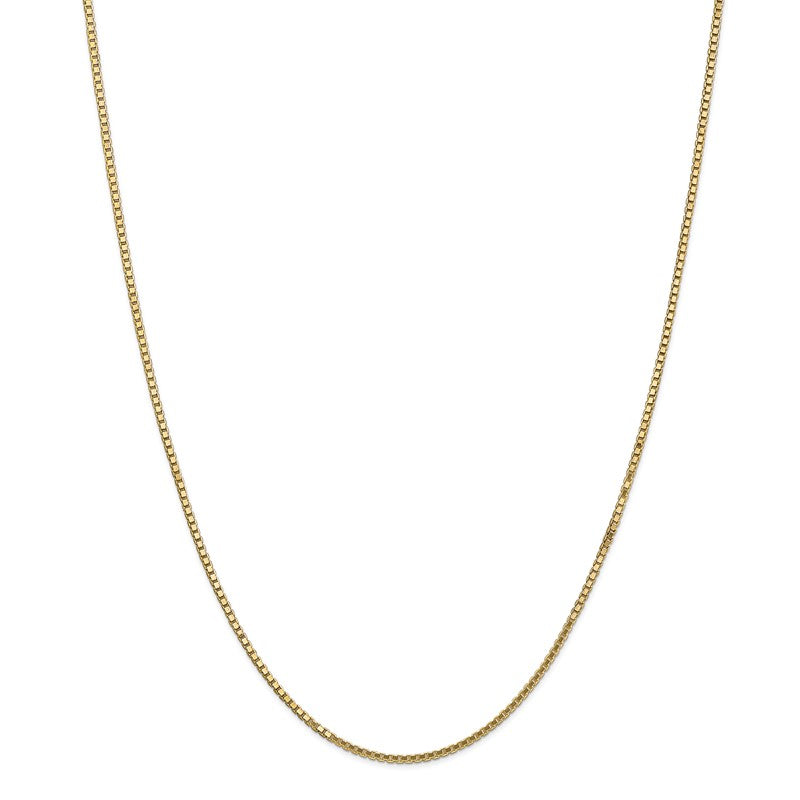 14K 26 inch 1.5mm Box with Lobster Clasp Chain BOX150