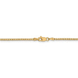14K 26 inch 1.5mm Box with Lobster Clasp Chain BOX150