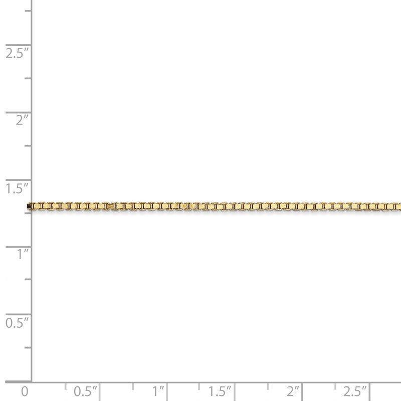 14K 26 inch 1.5mm Box with Lobster Clasp Chain BOX150