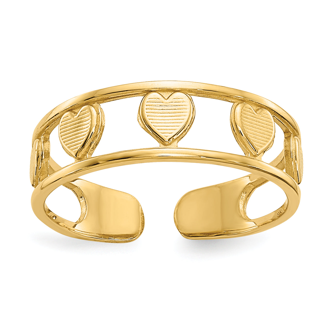 14k Hearts Toe Ring R560