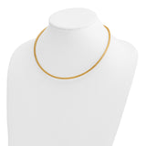 14K 4mm Woven Stretch Mesh 17.5 inch Necklace SF2741