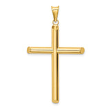14k Polished Tube Cross Pendant K6181