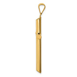 14k Polished Tube Cross Pendant K6181