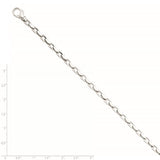 14K White Gold 18 inch 4.5mm Hand Polished Fancy Link with Fancy Lobster Clasp Chain WLK305