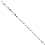 14K White Gold 18 inch 4.5mm Hand Polished Fancy Link with Fancy Lobster Clasp Chain WLK305