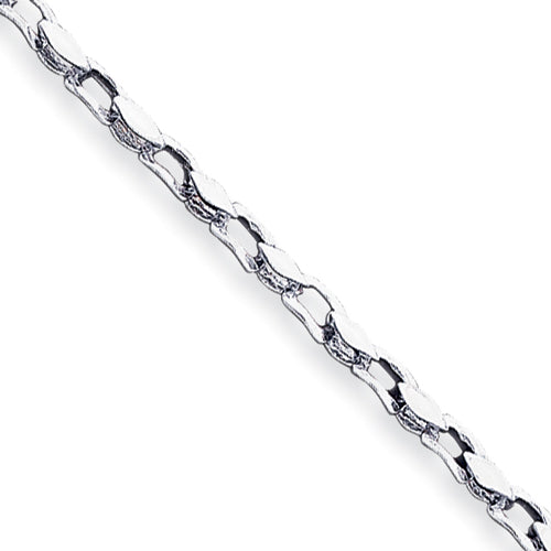 14K White Gold 18 inch 4.5mm Hand Polished Fancy Link with Fancy Lobster Clasp Chain WLK305