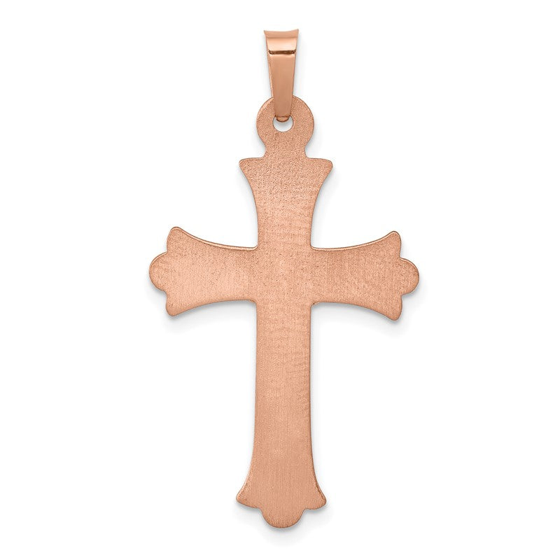 14k Two-tone Hollow Crucifix Pendant XR1236