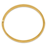 14k 5/16 Polished Fancy Hammered 8.75mm Hinged Oval Bangle Bracelet DB108