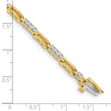 14k Complete 1.5 carat Round AA Diamond Paperclip Link 7 inch Tennis Bracelet X787AA