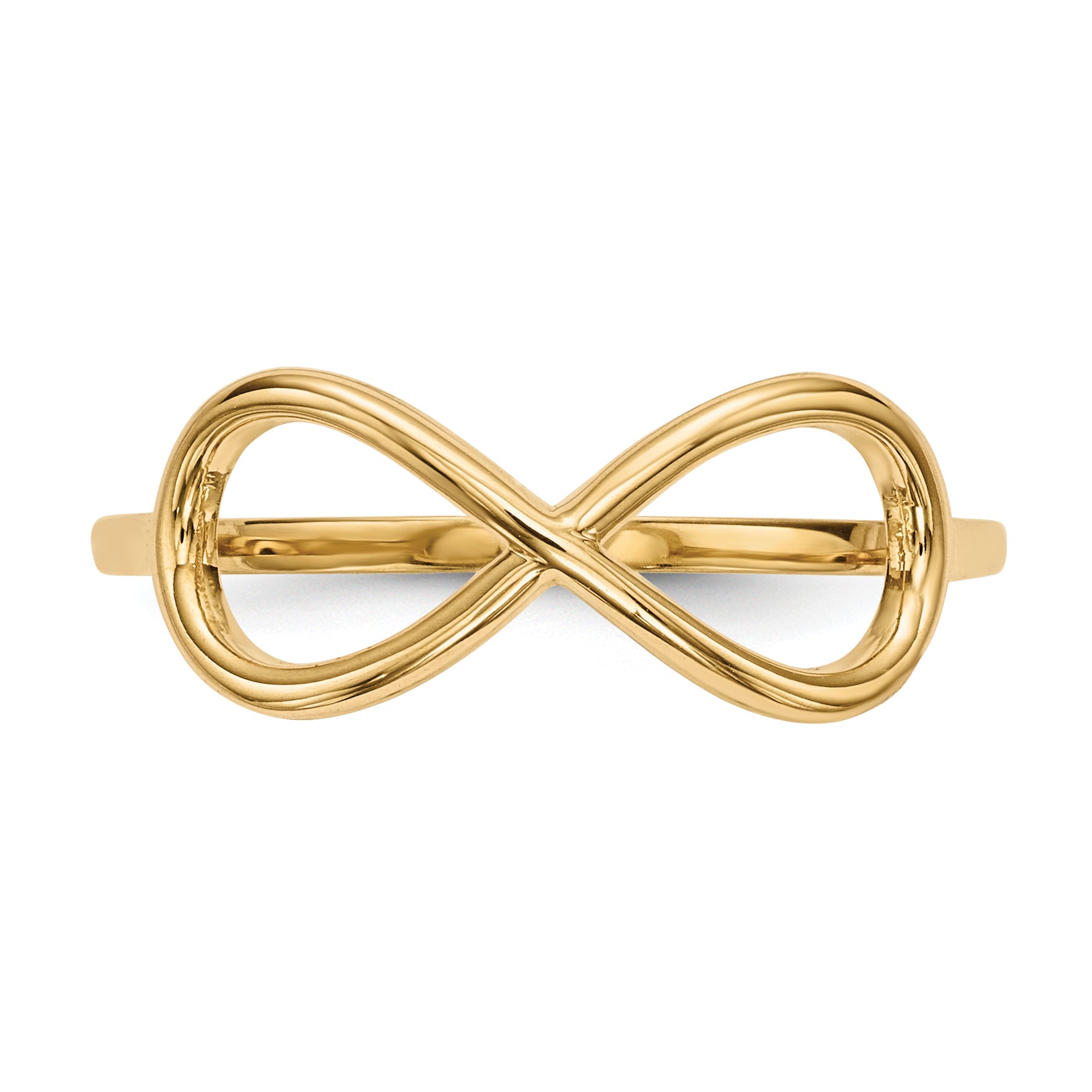 14k Polished Infinity Ring R611