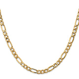 14K 26 inch 5.75mm Semi-Solid Figaro with Lobster Clasp Chain BC95