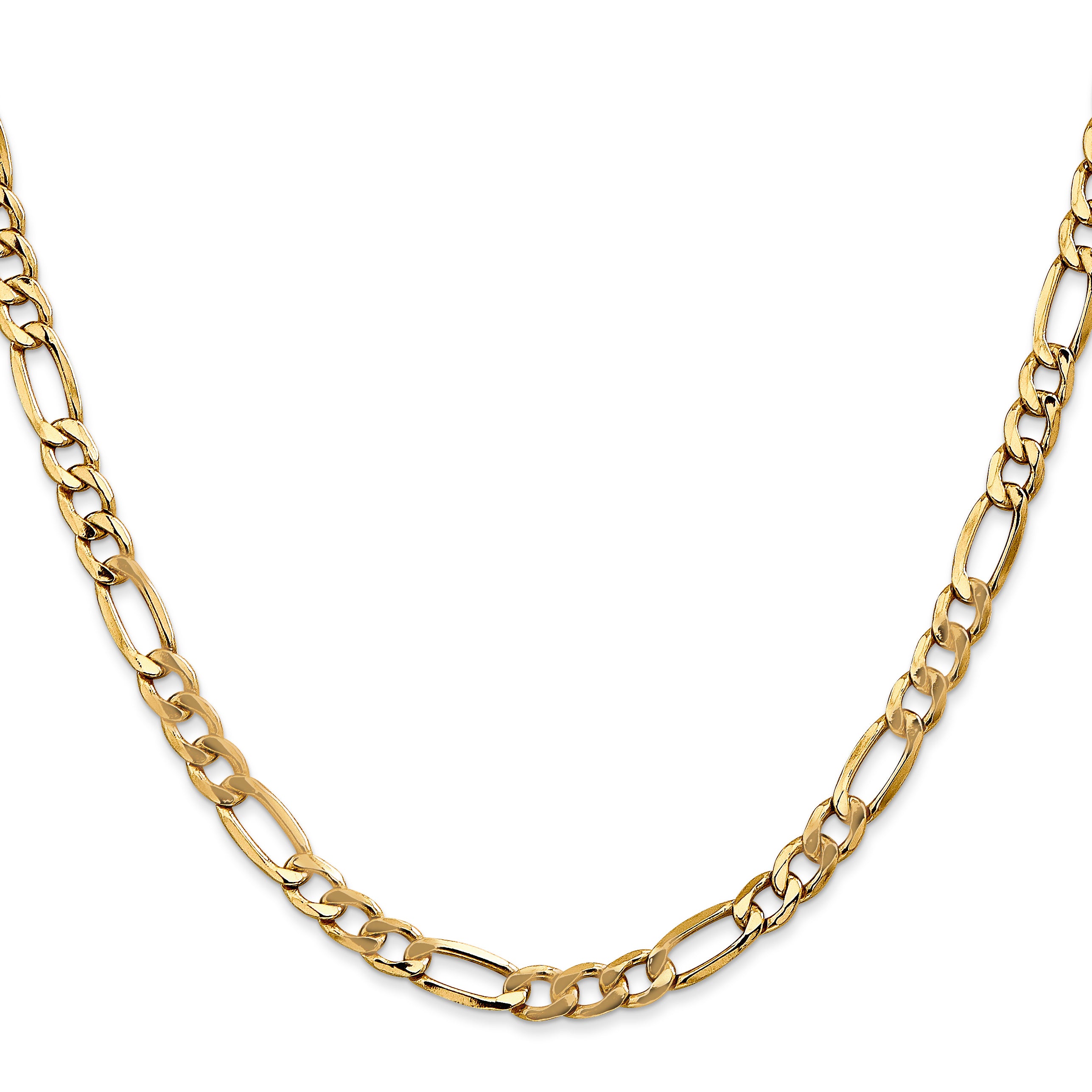 14K 26 inch 5.75mm Semi-Solid Figaro with Lobster Clasp Chain BC95