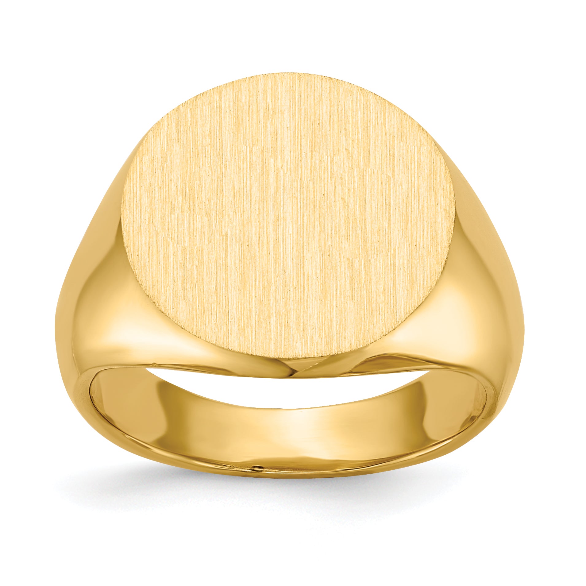 14k 15.5x15.0mm Closed Back Signet Ring RS280