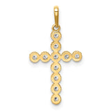 14K CZ Cross Pendant XR1831