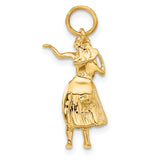 14k 3-D Hula Dancer Charm A0240