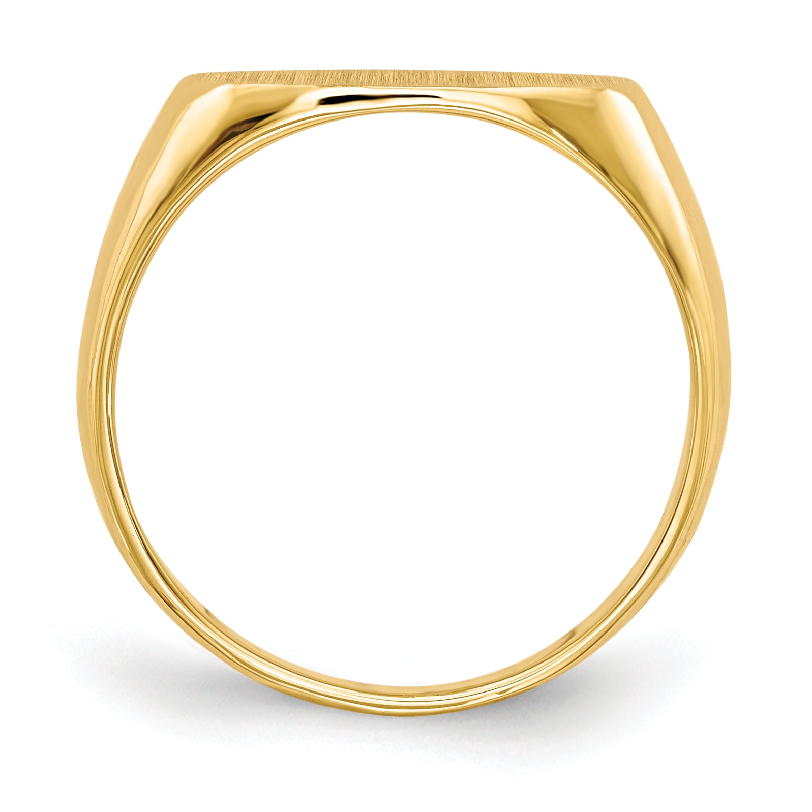 14k 13.0x7.0mm Closed Back Signet Ring RS259