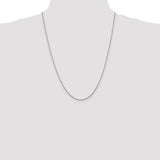 14K White Gold 10 inch 1.45mm Diamond-cut Cable with Lobster Clasp Anklet PEN146