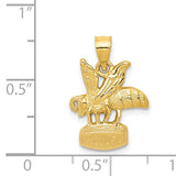 14k Bee on HONEY Jar Pendant C2444