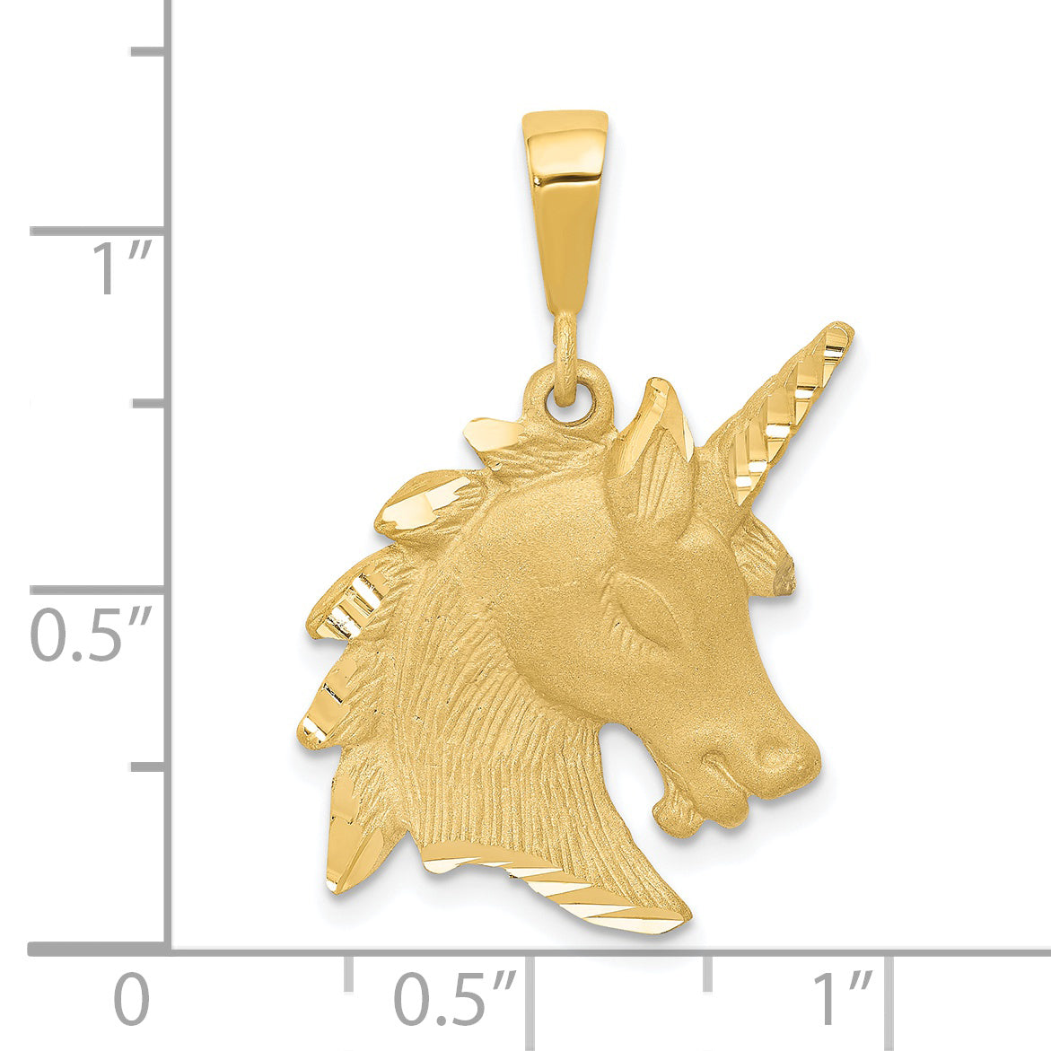 14k Unicorn Head Charm C1149