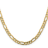 14K 26 inch 5.5mm Concave Open Figaro with Lobster Clasp Chain LFG140