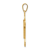14k The Kids Solid Satin Medium Boy Engravable Joy Charm XK110