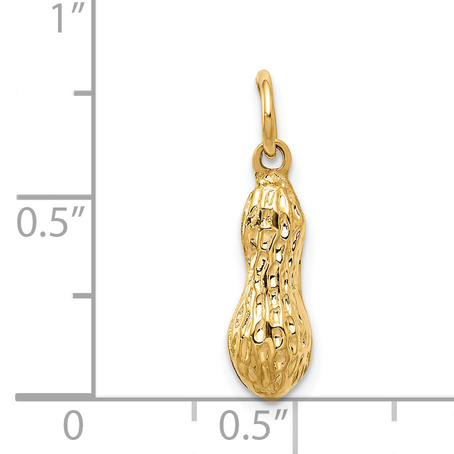 14k 3-D Peanut Charm A9347