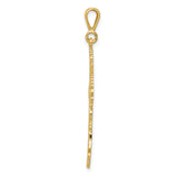 14k Fleur De Lis Cross Pendant C1965