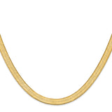 14K 16 inch 6.5mm Silky Herringbone with Lobster Clasp Chain SLK065