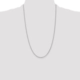 14K White Gold 14 inch 1.4mm Box with Lobster Clasp Chain WLB125