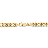 14K 26 inch 5.75mm Flat Beveled Curb with Lobster Clasp Chain FBU140