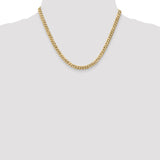 14K 26 inch 5.75mm Flat Beveled Curb with Lobster Clasp Chain FBU140